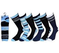 Candid Styles® Pack of 6 Boys Football Socks United, Manchester City, Newcastle, Liverpool Youth Team Socks For Sports, Training, Casual Wear Comfortable & Durable (CITY, 4-6.5)