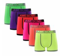 Candid Styles Pack of 6 Mens Boxer Funny Emoji Underwear - Elasticated Boxer Shorts Stretchable Waist Band Trunks Briefs Novelty Rude Boxers For Men (Awesome, L)