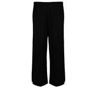 Candid Styles Women Wide Leg Palazzo Pants Ladies Lounge Pants Baggy Flared Trouser 8-26, M/L 12-14, Black - Summer Holidays Elasticated Baggy Pants