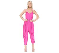 Candid Styles Womens Jumpsuit Playsuit Romper Dress Lagenlook Harem Cami Baggy Top Ali Baba Yoga 8-26 Cerise 16-18