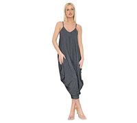 Candid Styles Womens Jumpsuit Playsuit Romper Dress Lagenlook Harem Cami Baggy Top Ali Baba Yoga 8-26 Charcoal 16-18