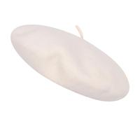 Candid Styles® Womens Wool Blend French Style Plain Classic Solid Colour Beret Hat, Ladies Outdoor Soft Warm Vintage Artist Hat Beanie Cap (CREAM-HT2787, One Size)