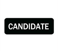 Candidate Sign, 10 X 3 Inch Acrylic Plastic Sign With Symbols, Self-Adhesive, For Restaurant, Salons, Hotel, Motel, Rest Stops, Public Restrooms