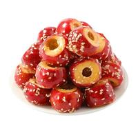 Candied Hawthorn (Shan Zha) 80g*3 bags, Dried Fruit Treat, Rock Sugar Coated for Crunchy Texture Fresh Hawthorn Berries Candied with Pure Cane Sugar, Sour-Sweet Flavor, Great for Tea Time & On-the-Go