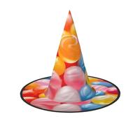 Candies print Halloween hat, set of 2, fit for family themed parties, yard decorations, carnival parties
