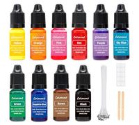 Candle 10 Colours Liquid Dye for Soy Wax, Highly Concentrated Natural Candle Colour Dye for Wax Melts