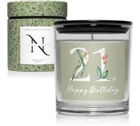 Candle 21th Birthday Card Presents for Girl Soy Wax 220g - Rose & Sandalwood Scented Candles Gift Set Candles Gifts for Niece 18th 20th 30th Birthday Gifts for Sister Daughter - Natura Candles