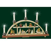 Candle Arch Bear Children Electric Ore Mountains Seiffen Light Arch NEW 01252