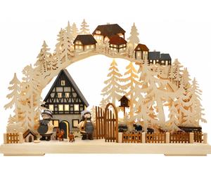 Candle Arch Half-Timbered Dreams with LED Lighting Length 43 cm / 17 inch by ...