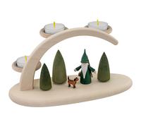 Candle Arch Hunter Gnome HxLxW 13x24x12cm NEW Light Arch Schwibbogen