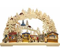 Candle Arch Seiffen Christmas Market with LED Lighting Length.. RA D9990-630 NEW