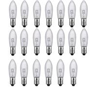 Candle Bridge Bulbs Pack of 20 E10 LED Replacement Lights for Christmas