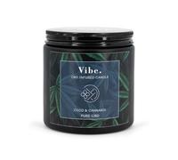 Candle-Brothers CBD Scented Candle in Glass with Lid | Coco & Cannabis | Scented Candle for Relaxation | Vibe Candle in Glass | Gift for Friends & Family | Scented Candle Soy Wax