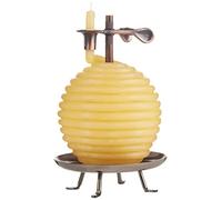Candle by the Hour 60-Hour Round Candle, Eco-Friendly Natural Beeswax with Cotton Wick,Yellow