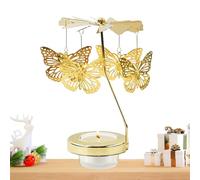 Candle Carousel | Christmas Rotary Gold Carousel Candle Spinner,Home Decor Display for Meditation Entryway Office Living Room Shelf Valentine's Day Party Kitchen Wedding