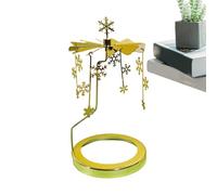 Candle Carousel Spinner Christmas - Stainless Steel Candle Holder | Gold Snowflake Tealight Holder, Christmas Candles Spinner for Holiday Birthday Party Table Centerpiece Home Decoration