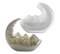 Candle Casting Mould - 11 x 11 x 3 cm, Large Shape and Concrete, Flexible Silicone Epoxy Resin Mould, Plaster | DIY Mould for Home, Crafts, Wedding, Party, Room Decor, Centerpiece, Ornament