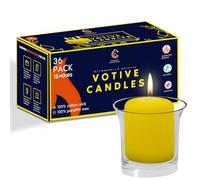 Candle Charisma Citronella Scented Votive Candles - 15 Hour Burn time - Set of 36 for Dinner, Wedding, Halloween and Holiday Decorations