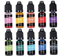 Candle Colour Dye, 10 Colors Candle Dye, 10ml/Bottle Colour, Liquid Oil-Based Vivid Wax, Highly Concentrate Making Supplies, for Soy Wax