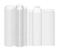 Candle Crafting Made Simple with 100 Count of Square & Round Wax Containers (100pc rounds)