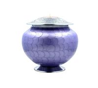 Candle Cremation Urn for Human Ashes - Large Purple Candle Urn - Decorative Urn for Ashes Display at Home - Beautiful Modern Adult URN for Funeral, Burial, Columbarium of Human Male, Female or Pets