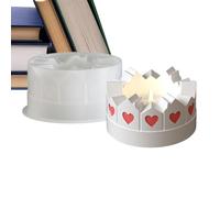 Candle Cup Holder Mold - 2.95 Inches Silicone Candle Mold | Heart Shape Tealight Molds, Reusable Candlestick Holder Molds for Thanksgiving, Holiday Party, Home,