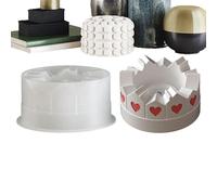 Candle Cup Holder Mold | House Shape Round Silicone Decoration | Candlestick Holder Mold | DIY Craft Molds for Thanksgiving Holiday Party | Home Room Desk Desktop Apartment