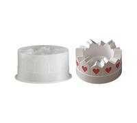 Candle Cup Holder Mold, Round Silicone House Shape Mould, Decorative Candle Mold with Heart Detail, Silicone Molds with Easy Release, Candles Making Kit, for Thanksgiving Holiday Party Offices Home