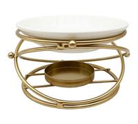 Candle Diffuser, Essential Oil Burner, Rust-Free Candle Diffuser, Non-Slip Tea Light Wax Melt Warmer, Metal & Ceramic Holder, Home Decor for Cafe, Dinning Room, Tea Light Wax Melt