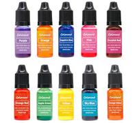 Candle Dye 10 Colors 10ml/Bottle Candle Colour Dye Vivid Oil-Based Soap Highly Concentrate Colour for Making Supplies, Wax, for Soy