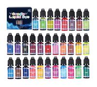 Candle Dye - 10ml, DIY Candle Making | 18/24 Colors Liquid Dye - Bright Saturated | Easy Color Penetration - Soy Wax, Paraffin Wax, Soap | Craft, Decor,