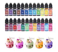 Candle Dye - 10ml, DIY Candle Making | 18/24 Colors Liquid Dye - Bright Saturated | Easy Color Penetration - Soy Wax, Paraffin Wax, Soap | Craft, Decor,