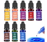 Candle Dye, 8 Colours Candle Dye for Soy Wax, Oil-Based Highly Concentrate Candle Colour Dye for Candle Making, Each 10ML