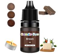 Candle Dye,Liquid Candle Dye for Soy Wax,Wax Dye for Making Candles - Highly Concentrated Wax Colouring for Candle Making,Concentrated Soap Colourant for Bath,Handmade Soaps, Slime, Craft#Brown