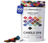Candle Dye - Made in The USA - 20 Popular Colors for Paraffin or Soy Wax - Premium Colorants - Highly Concentrated - Great for Professionals or Hobbyist - 100 Dye Chips