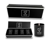 Candle Gift Set - 4 Scented Votive Candles for Home -- Luxury Velvet-Lined Gift Box - Gift for Her Birthday, Christmas, Mother’s Day (Love You Mum - Black)