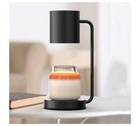Candle Heater with Timer & Dimmer, Wax Warmer Lamp for Jar Candles, 2 Bulbs Included, Perfect Home Decor Gift for Mother's Day, Elegant Black Design
