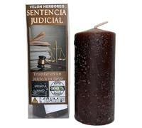 Candle Herboreo Judicial Judicial Sentence - Esoteric Candle 14x6cm - Succeed in a trial in your favor - HOSTENATURA