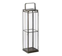 Candle Holder 16 x 16 x 64 cm Gold Glass Metal