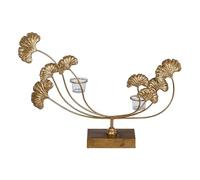 Candle Holder 55 x 11 x 43 cm Gold Glass Metal