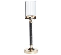 Beliani Candle Holder ABBEVILLE Glass 48 cm Black, Black