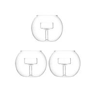 Candle Holder Candle Holder 9.0cm Clear Round Glass Tealight Glass Votive For Wedding Party Centerpieces Decorations(3Pcs NO Candle)