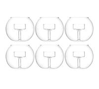 Candle Holder Candle Holder 9.0cm Clear Round Glass Tealight Glass Votive For Wedding Party Centerpieces Decorations(6Pcs NO Candle)