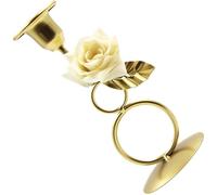 Candle Holder Candlestick Holder Stand Gold Flower Candlestick Holders Metal Taper Candle Holders Vintage Modern Decorative Centerpiece Candle Sticks Holder for Table Mantel