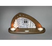 Candle Holder Christmas Length approx 29 cm NEW Santa Claus Light Arch
