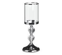 Beliani Candle Holder COTUI Glass 36 cm Silver, Silver