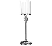 Beliani Candle Holder Cotui Glass 58 Cm Silver