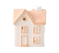 Candle Holder - Hollowed House Ceramic Holder for Romantic Ambiance | European-Inspired Statue Design with Soft Glow for Bathroom, Bedroom, Table, and Spaces