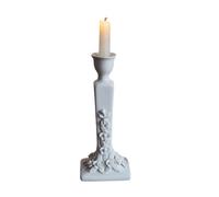 Candle Holder Household White Ceramic Hand-pinched Flower High Candlestick Creative Roman Column Dining Table Atmosphere Candlestick Candlestick Holders