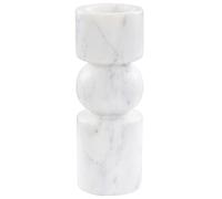 Beliani Candle Holder IOANNINA Stone 20 cm White, White